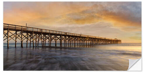 Självhäftande poster Beach Pier at sunrise