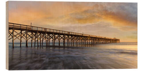 Wood print Beach Pier at sunrise