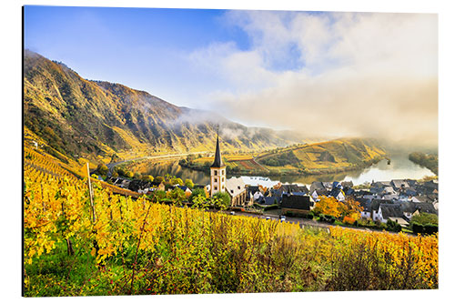 Aluminium print Moselle in autumn