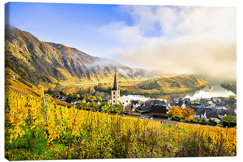 Leinwandbild Mosel im Herbst