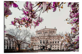 Quadro em alumínio Alte Oper Frankfurt with magnolia