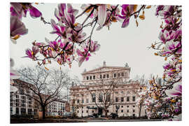 PVC-tavla Alte Oper Frankfurt with magnolia