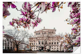 Wall sticker Alte Oper Frankfurt with magnolia