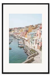 Gerahmter Kunstdruck Insel Procida in Italien
