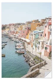 Wandsticker Insel Procida in Italien