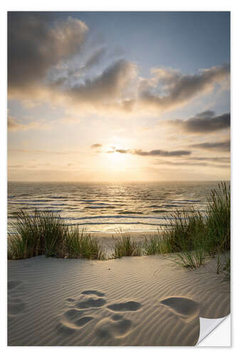 Wandsticker Sonnenuntergang am Strand III