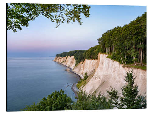 Tableau en aluminium Chalk cliffs on the Baltic coast on Rügen