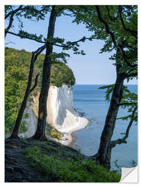 Naklejka na ścianę Chalk cliffs and beech forest on Rügen