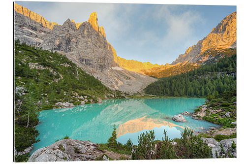 Gallery print In the morning at the Lago di Sorapis in the Dolomites