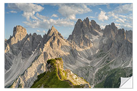 Selvklebende plakat Cadini di Misurina in den Dolomiten