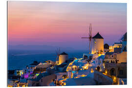 Gallery print View of Oia in Santorini at sunset