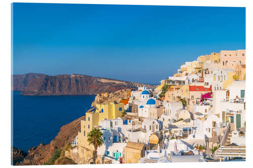 Acrylic print Colorful houses of Oia in Santorini, Greece