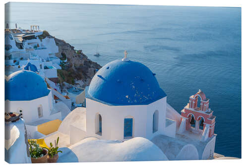 Lerretsbilde White church on Santorini, Greece