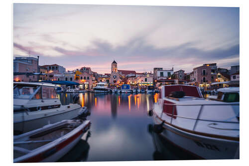 Cuadro de PVC Sunset at the harbor in Vodice, Croatia