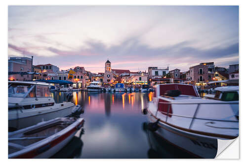 Sisustustarra Sunset at the harbor in Vodice, Croatia