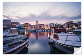 Wall sticker Sunset at the harbor in Vodice, Croatia