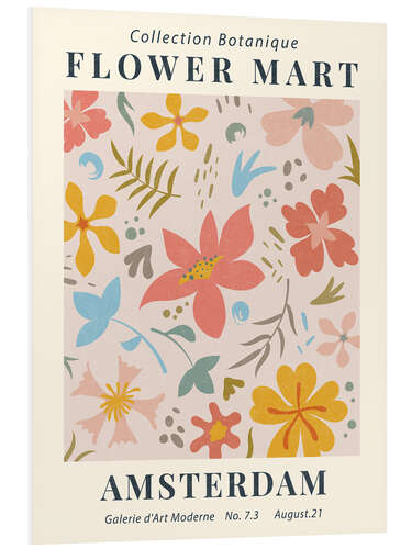 Foam board print Flower Market Amsterdam I