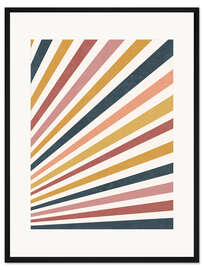 Gerahmter Kunstdruck Sonnenaufgang mit Sonnenstrahlen III