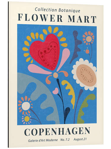 Cuadro de aluminio Flower Market Copenhagen