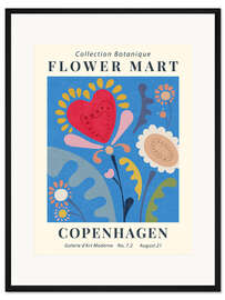Gerahmter Kunstdruck Flower Market Copenhagen