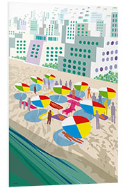 Foam board print Beach Scene