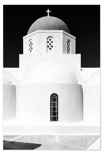 Sisustustarra Greek orthodox church in black and white