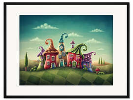 Gerahmter Kunstdruck Kleine magische Stadt