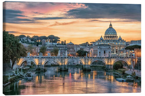 Canvas print Sunset in Rome III