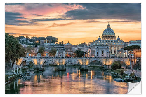 Adesivo murale Tramonto a Roma III