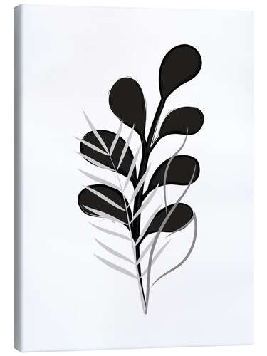 Canvas-taulu Grass Plant b/w I