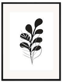 Gerahmter Kunstdruck Grass Plant b/w I