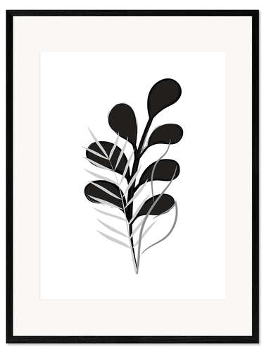 Kehystetty taidepainatus Grass Plant b/w I