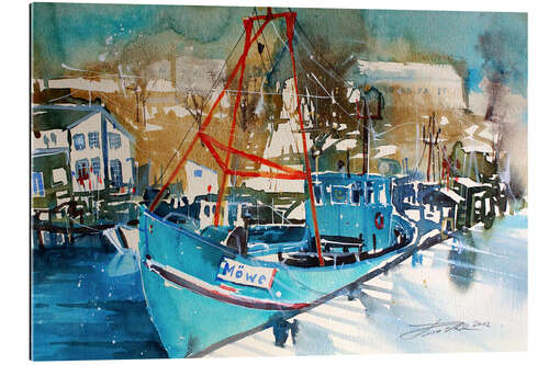 Gallery print Rügen, fishing trawler in the port of Sassnitz