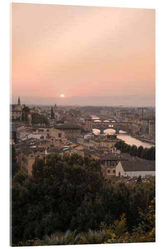 Akrylglastavla Florence, Italy at sunset