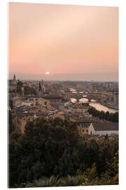 Acrylic print Florence, Italy at sunset