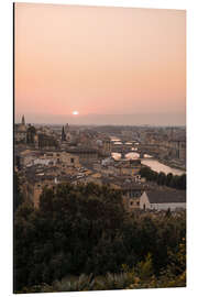 Aluminium print Florence, Italy at sunset