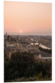 Foam board print Florence, Italy at sunset