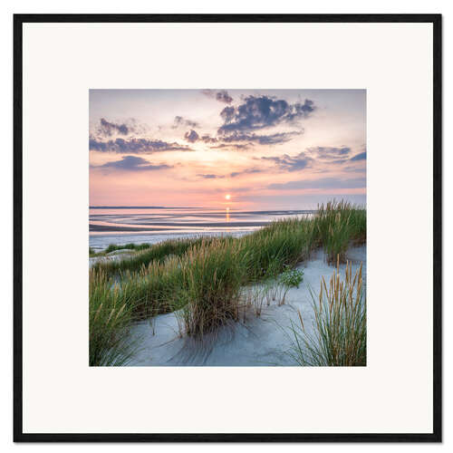 Kehystetty taidepainatus Dune landscape at sunset