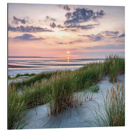 Magnettafel Dünenlandschaft bei Sonnenuntergang