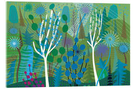 Cuadro de metacrilato Green Modern Forest Landscape