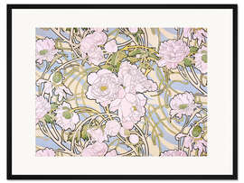 Gerahmter Kunstdruck Pfingstrosen