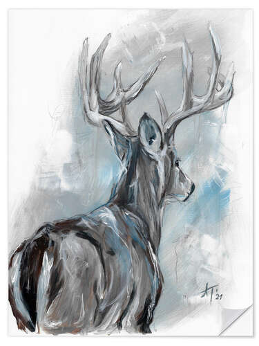 Sticker mural Winter deer