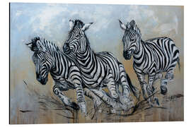 Quadro em alumínio The zebra herd