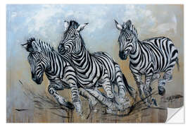 Sticker mural The zebra herd