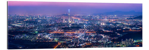 Tableau en plexi-alu Seoul skyline at night