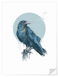 Wall sticker Blue Crow