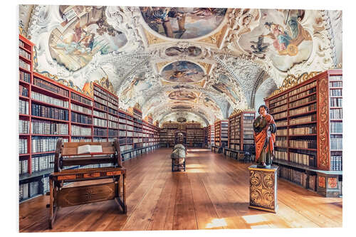 Foam board print Library of Strahov Monastery