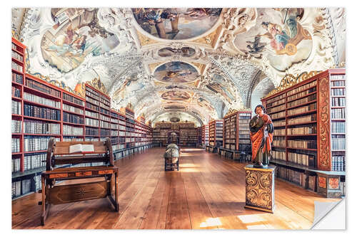 Selvklebende plakat Library of Strahov Monastery