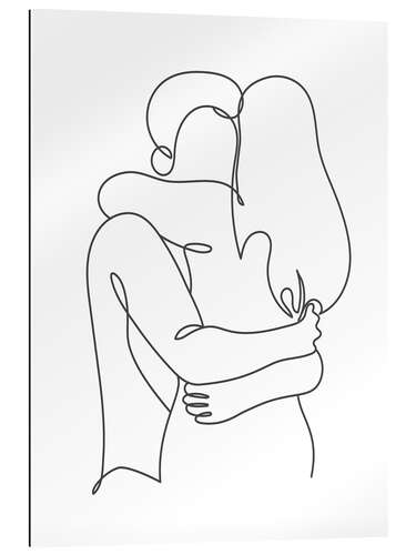 Gallery print One line couple