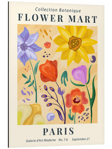 Aluminium print Flower Market Paris